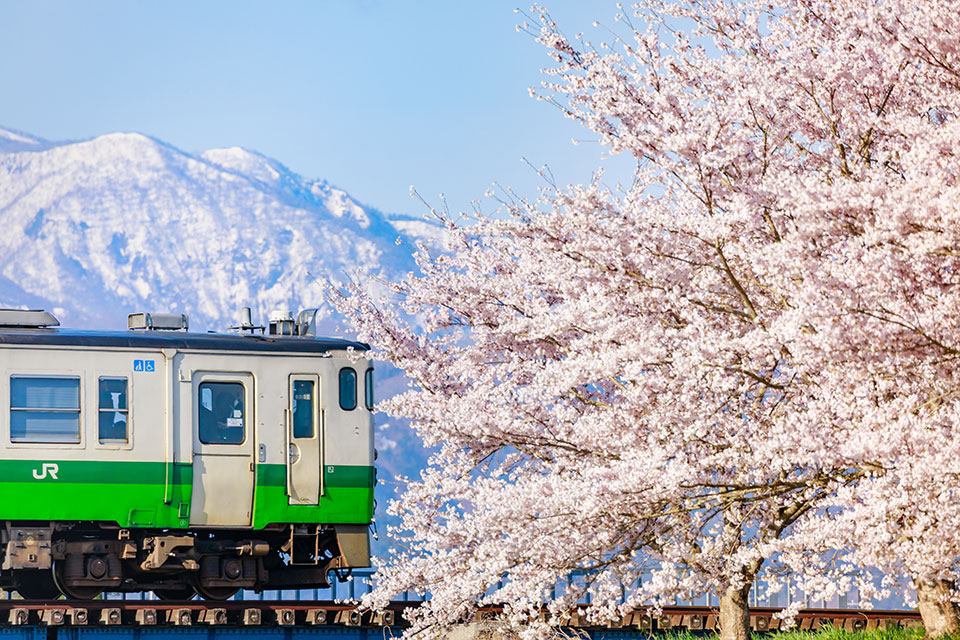福島県賞　落書きみかんさんの作品「列車に乗ってふたつの景色を楽しもう」